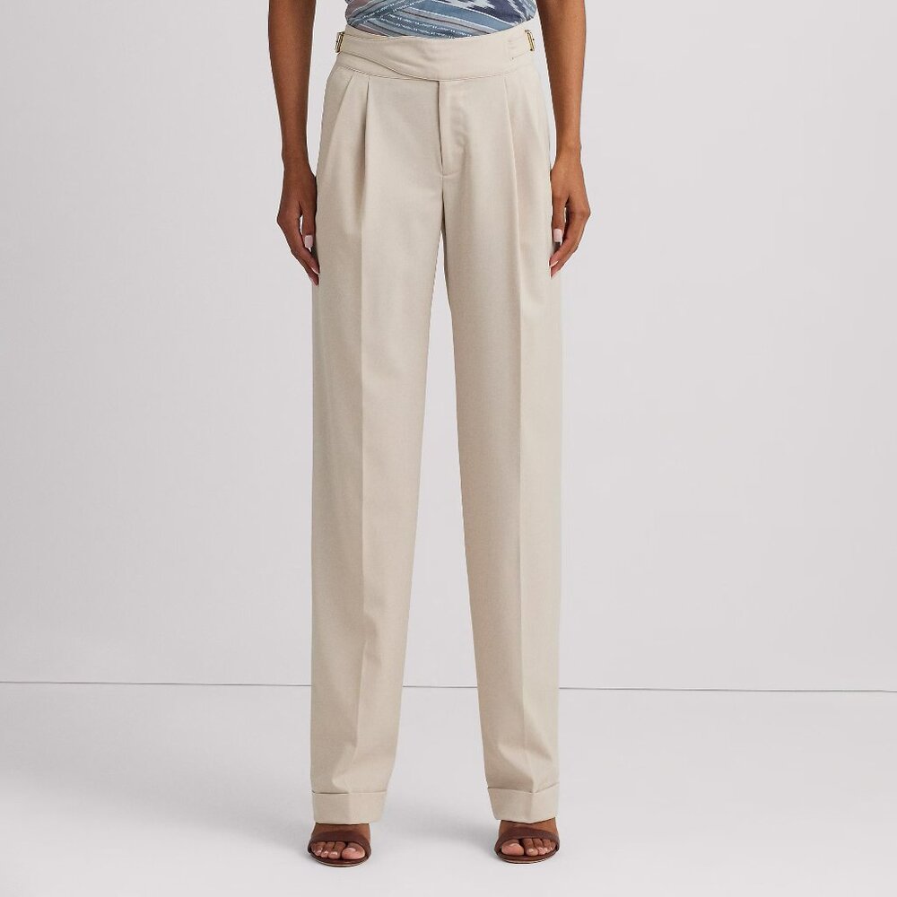 Lauren Ralph Lauren Pleated Wool Blend Twill Straight Pant Size 16 NEW NWT